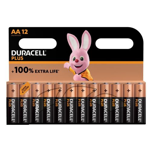 DURACELL PLUS POWER BATTERIE STILO AA ALCALINA 1.5V CONF DA 12 Pz.